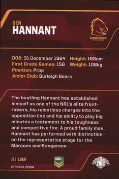 2013 ESP Traders #3 Ben Hannant Back